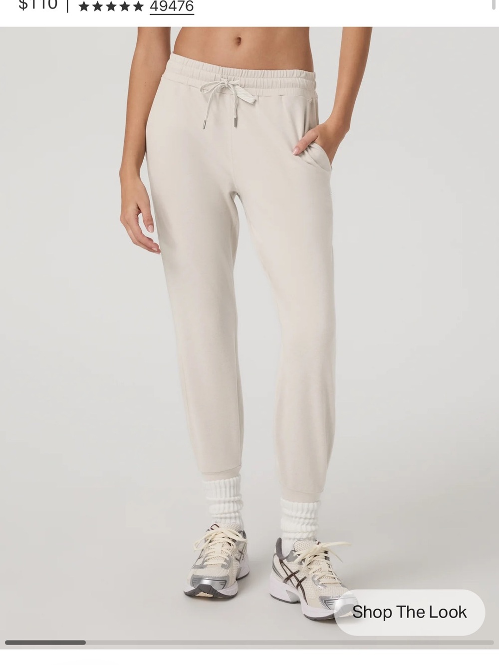NWT Vuori Performance Jogger, Ecru Heather, size L (regular length)